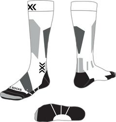 Șosete X-socks Ski Discover OTC WMN X White/Grey - 2024/25