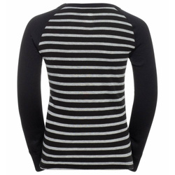 ODLO Active Warm Eco pentru copii cu dungi BL Top Crew Neck LS negru/gri Melange tricou - 2022/23