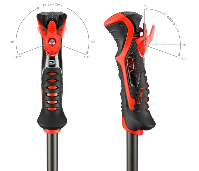 Bețe de Schi LEKI Airfoil 3D Black/Red - 2025/26