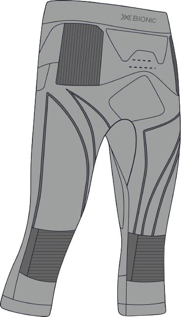 Bărbați X-bionic Energy Accumulator 4.0 Pants 3/4 Men Seal Grey/Light Grey - 2024/25