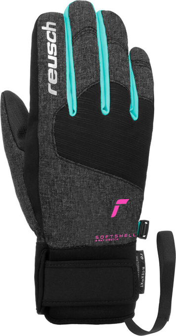 Mănuși Reusch Simon R-TEX XT Junior Black Melange/Bachelor Button/Knockout Pink - 2024/25