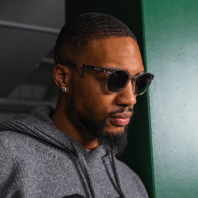 Ochelari de vedere OAKLEY HSTN Metal Damian Lillard Signature Series Prizm Black Lenses / Grey Ink & Sepia Frame