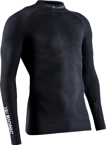 Cămașă termică X-bionic Energy Accumulator 4.0 Shirt Turtle Neck LG SL Men Opal Black/Arctic White - 2024/25