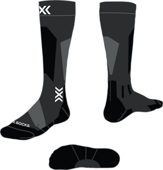 Șosete X-socks Ski Discover Merino OTC X Black/Grey - 2024/25