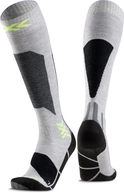 Șosete de schi X-socks Ski Discover OTC JR Rhino Grey/Canary - 2025/26