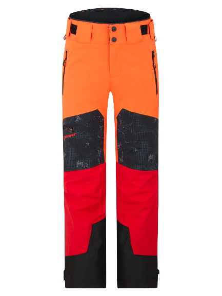 Pantaloni de schi Ziener Tewes Full-Zip Junior Teamwear Red Orange Pop - 2024/25