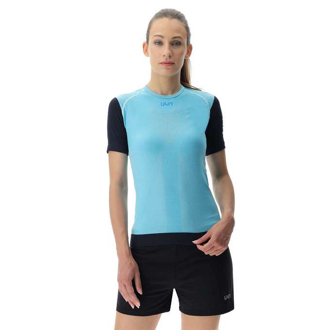 Tricou de alergare UYN Woman Running PB42 OW Shirt SH_SL Blue Radiance/Peacot