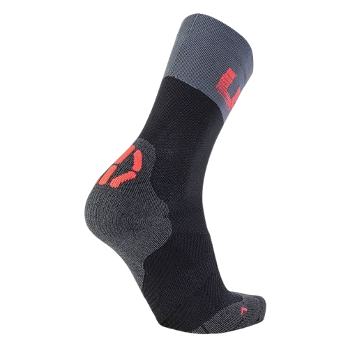 Sosete de Ciclism UYN Man Cycling Light Socks Black/Grey/Hibiscus