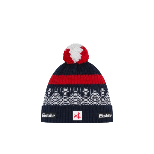 Șapcă Eisbar Norrak Pompon MÜ SA Navy Blue/White/Red - 2025/26