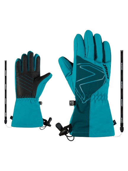 Mănuși Ziener Laval-z As® Aw Glove Junior Unisex Aqua Breeze - 2025/26