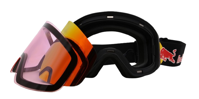 Ochelari de protecție Red Bull Spect Jam Black/Orange With Red Mirrorr + Geamuri suplimentare - 2025/26
