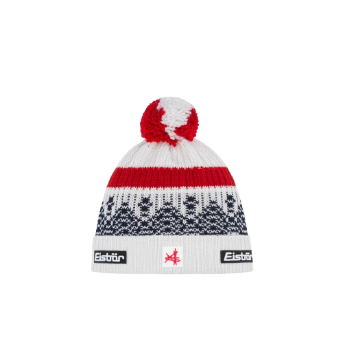 Șapcă Eisbar Norrak Pompon MÜ SA White/Red/Navy Blue - 2025/26