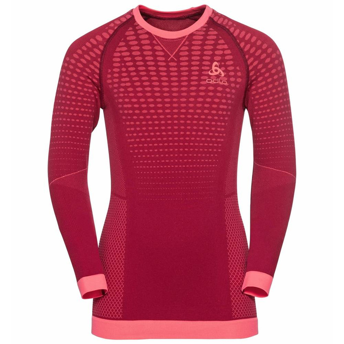 ODLO Performance Warm Kids BL Top BL Top Crew Neck LS Raspberry Fudge/Candy Kiss tricou termic - 2022/23