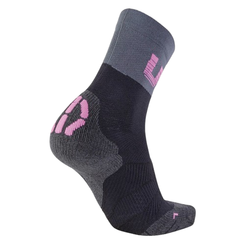 Sosete de Ciclism UYN Woman Cycling Light Socks Black/Grey/Rose Violet