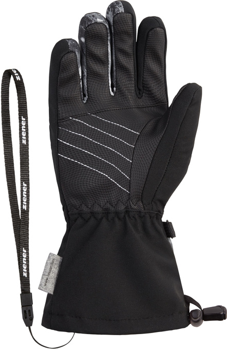 Mănuși Ziener Laval-z As® Aw Glove Junior Unisex Black Grey Mountain Print - 2025/26