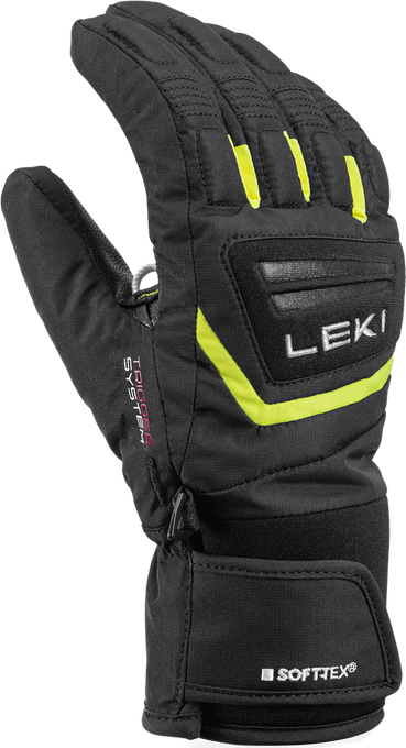 Mănuși LEKI Griffin 3D Junior Black/Neon - 2023/24