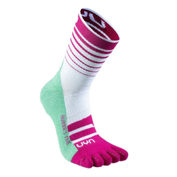 Șosete de exterior UYN Woman Runner's Five Socks White/Fuchsia/Green