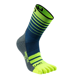 Șosete de exterior UYN Man Runner's Five Socks Blue/Yellow Fluo