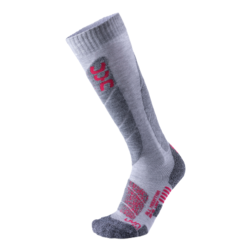 Șosete de schi UYN Ski All Mountain Woman Light Grey Melange/Coral - 2025/26