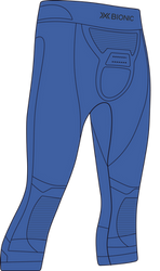 Lenjerie termică X-bionic Energizer 4.0 Pants 3/4 Men Blossom Blue/Black - 2024/25