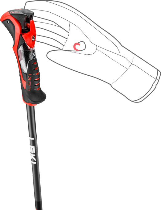 Bețe de Schi LEKI Airfoil 3D Black/Red - 2025/26