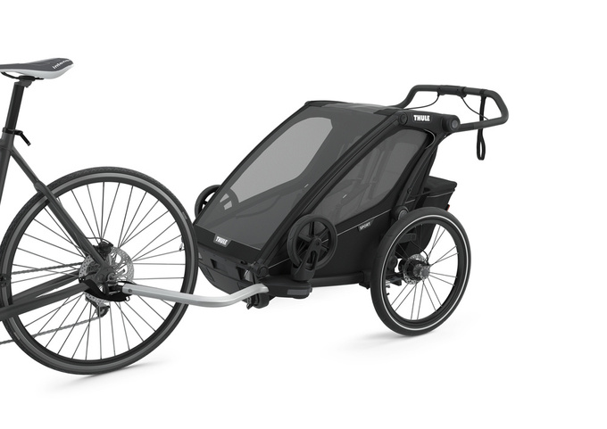 Remorca de biciclete Thule Chariot Sport 2-seat Multisport Bike Trailer Midnight Black - 2024