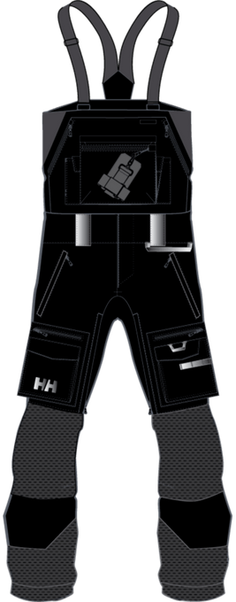 Pantaloni de schi Helly Hansen Mule Coach BIB R Black - 2025/26
