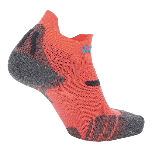 Șosete de exterior UYN Woman Run 2in Socks Coral Fluo/Anthracite