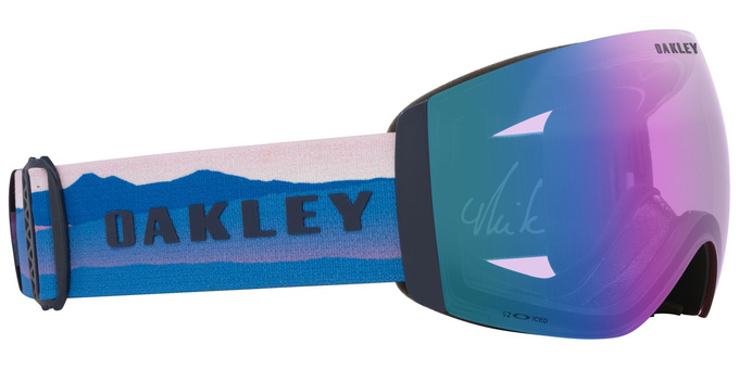 Ochelari de schi Oakley Flight Deck Pro L Mikaela Shiffrin Sig/Prizm Snow Iced Iridium + Additional lens Prizm Snow Sapphire Iridium - 2025/26