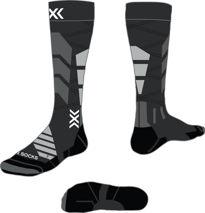 Șosete de schi X-socks Ski Expert OTC X Black/Light Grey - 2025/26