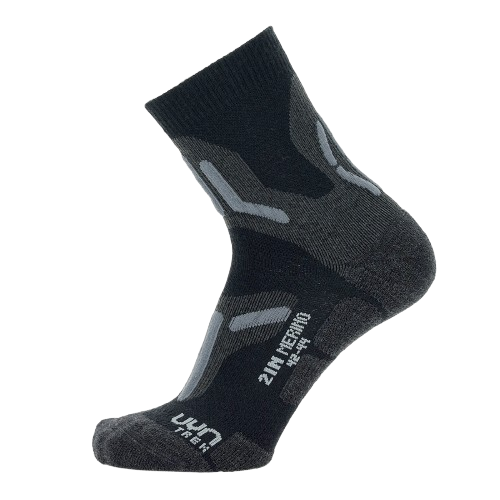Șosete de exterior UYN Man Trekking 2in Merino Socks Black/Grey 