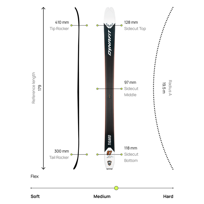 Schiuri Dynafit Tigard 97 Black/White - 2025/26