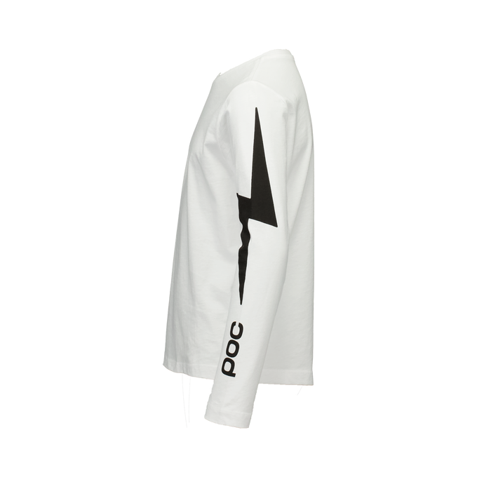 Tricou POC L/S Tee Jr Blixten White - 2025/26