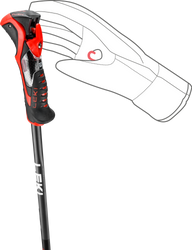 Bețe de Schi LEKI Airfoil 3D Black/Red - 2025/26