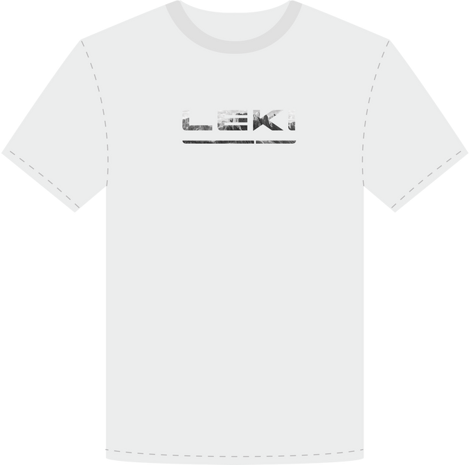 Tricou cu logo LEKI alb/negru - 2022
