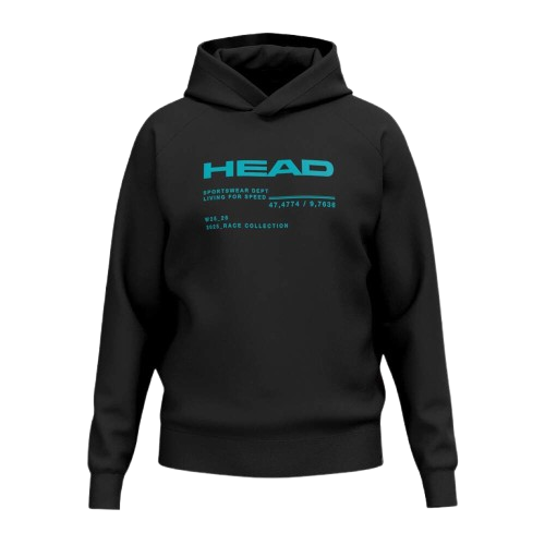 Hanorac cu gluga HEAD Race Hoodie Junior Black - 2025/26