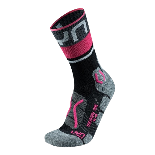 Șosete de exterior UYN Woman Trekking One Merino Socks Black/Pink