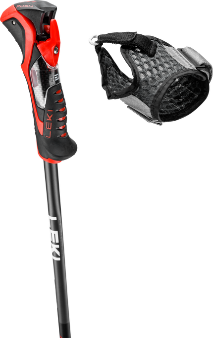 Bețe de Schi LEKI Airfoil 3D Black/Red - 2025/26