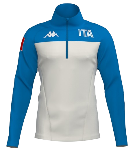 Jachetă Polar Kappa 6CENTO 687BK ITA White Coconut/Blue - 2024/25