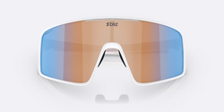 Ochelari de vedere BLIZ P001 Frame Matte White with N_O_N Coral/Orange Mirror Blue Lenses
