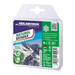 Lubrifiant fierbinte HOLMENKOL Natural Skiwax Bar 2x35g