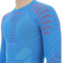 UYN Man Resilyon UYN Man Resilyon UW Shirt LG SL Round Neck Blue/Red - 2024/25