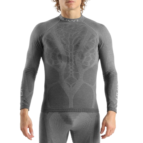 Lenjerie termică UYN Man Elevatyon Biomorph UW Shirt Long SL Turtle New Neck Grey Melange - 2025/26