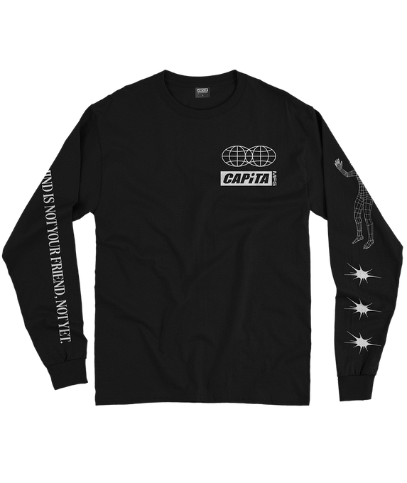 Tricou cu Mâneci Lungi Capita Friend Long Sleeve Tee Black - 2024/25