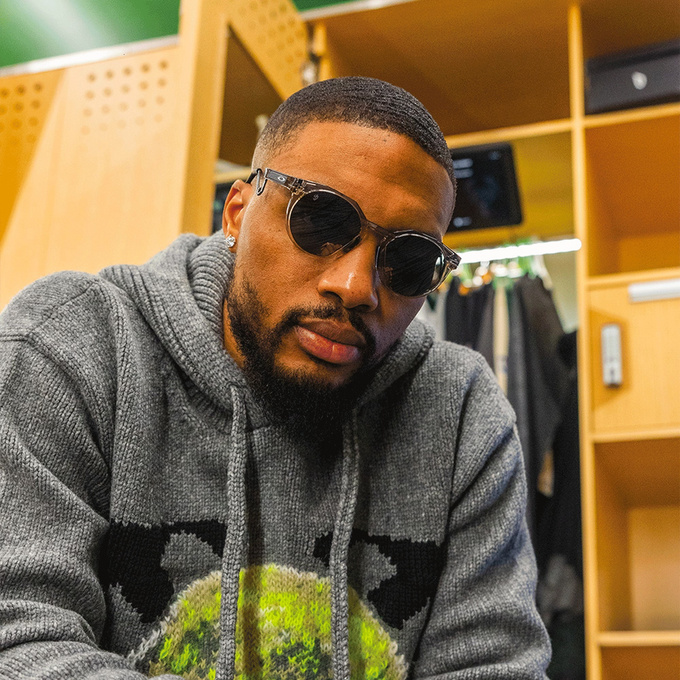 Ochelari de vedere OAKLEY HSTN Metal Damian Lillard Signature Series Prizm Black Lenses / Grey Ink & Sepia Frame