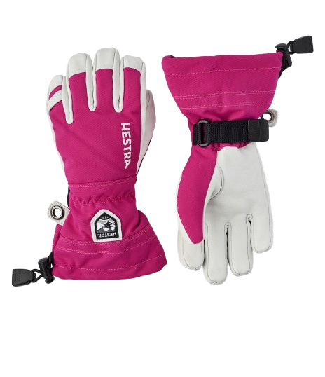 Mănuși Hestra Army Leather Heli Ski Jr. Fuchsia - 2025/26